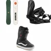 Arbor Element Decon Snowboard + Spruce Snowboard Bindings + Vans Aura OG Snowboard Boots 2025