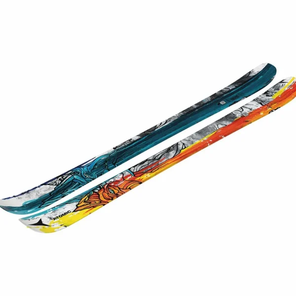 Kids Atomic Bent Chetler Mini Skis + Colt 7 GW Ski Bindings + K2 Reverb Ski Boots + evo Lil Send'r Adjustable Ski Poles + evo Sessel Helmet + Goggle Combo - Kids'