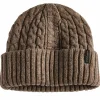 Women Autumn Wool Cable Knit Beanie