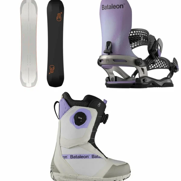 Bataleon Push Up+ Snowboard + Etna Snowboard Bindings + Mosh BOA Snowboard Boots - Women's 2025