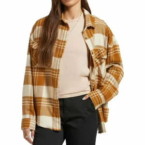 Women Brixton Bowery Classic Long-Sleeve Flannel - Women's