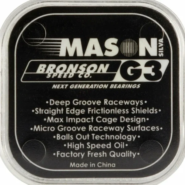 Bronson Speed Co. G3 Mason Silva Pro Skateboard Bearings
