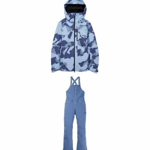 Women Burton AK 2L GORE-TEX Upshift Jacket + Reserve Stretch Bibs - Women's 2024