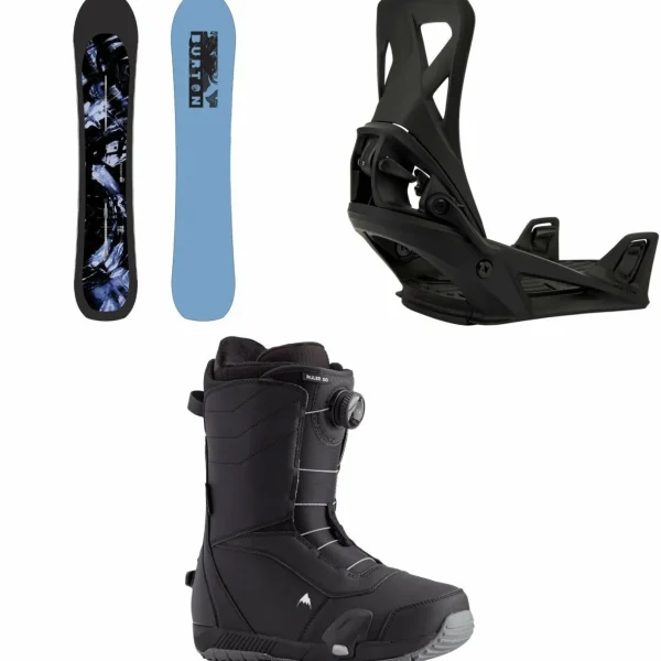 Burton Cartographer Snowboard + Step On Snowboard Bindings + Ruler Step On Snowboard Boots 2025