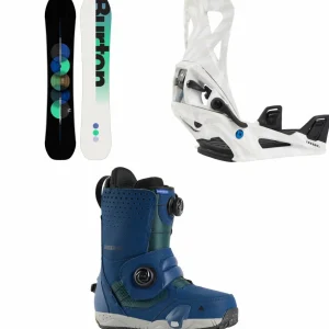 Burton Custom Flying V Snowboard + Step On Snowboard Bindings + Photon Step On Snowboard Boots 2025