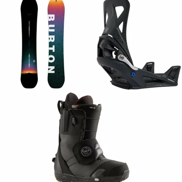 Burton Custom X Snowboard + Step On X Snowboard Bindings  + Ion Step On Snowboard Boots 2025