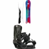 Burton Family Tree Short Stop Snowboard + Genesis EST Snowboard Bindings 2025