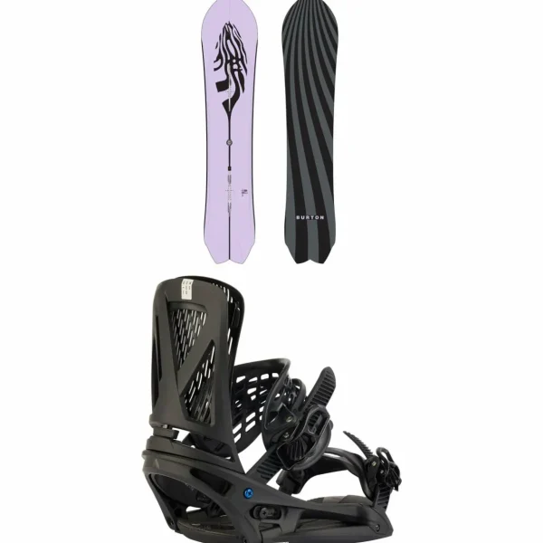 Burton Fish 3D Snowboard + Genesis EST Snowboard Bindings 2025