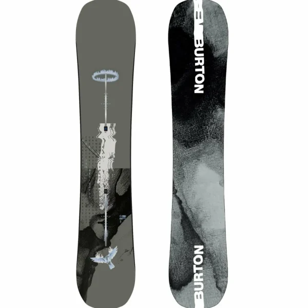 Burton Instigator Flat Top Snowboard + Freestyle Snowboard Bindings 2025