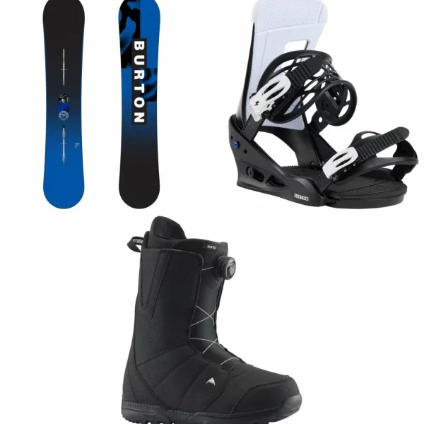 Burton Ripcord Snowboard + Freestyle Snowboard Bindings + Moto Boa Snowboard Boots 2025