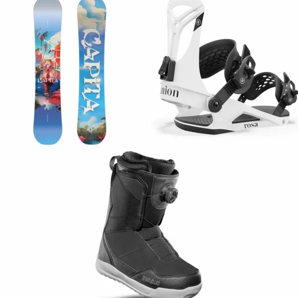 CAPiTA Space Metal Fantasy Snowboard + Union Rosa Snowboard Bindings + thirtytwo Shifty Boa Snowboard Boots - Women's 2025