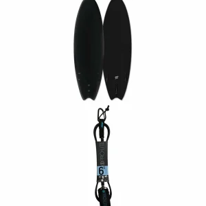 Catch Surf Blank Series 6'6" Fish - Tri Fin Surfboard + Pro-Lite 6.5' FreeSurf Surfboard Leash