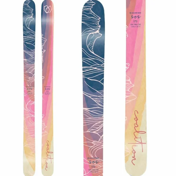 Coalition Snow SOS Skis + Salomon Strive 12 GW Ski Bindings - Women's 2024 - Used