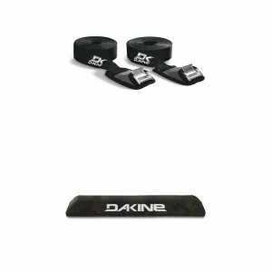 Dakine Baja 12' Tie Down Straps - Set of 2 + 18" Aero Rack Pads - Set of 2