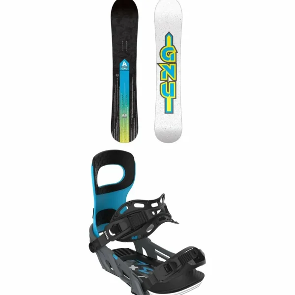GNU Antigravity C3 Snowboard + Bent Metal Bolt Snowboard Bindings 2025