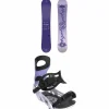 GNU Asym Velvet C2 Snowboard + Bent Metal Metta Snowboard Bindings - Women's 2025