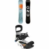 GNU Gloss C2E Snowboard + Bent Metal Beam Snowboard Bindings - Women's 2025