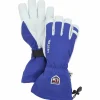 Women Hestra Army Leather Heli Ski 5-Finger Gloves
