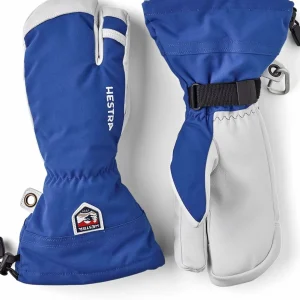 Women Hestra Army Leather Heli Ski 3-Finger Mittens