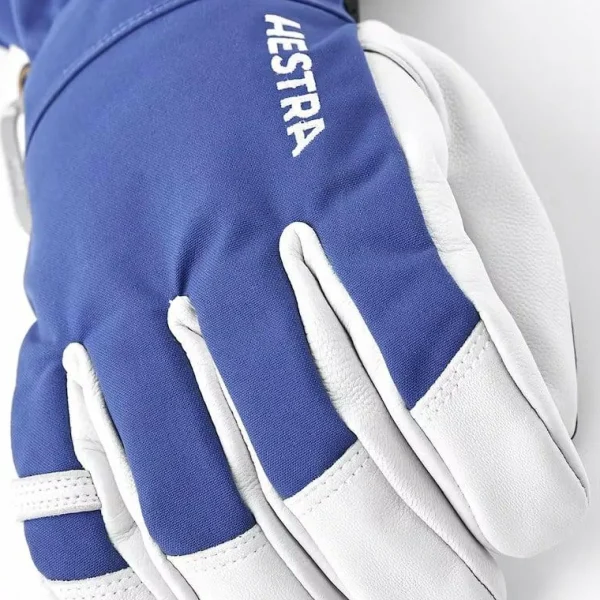Women Hestra Army Leather Heli Ski 5-Finger Gloves