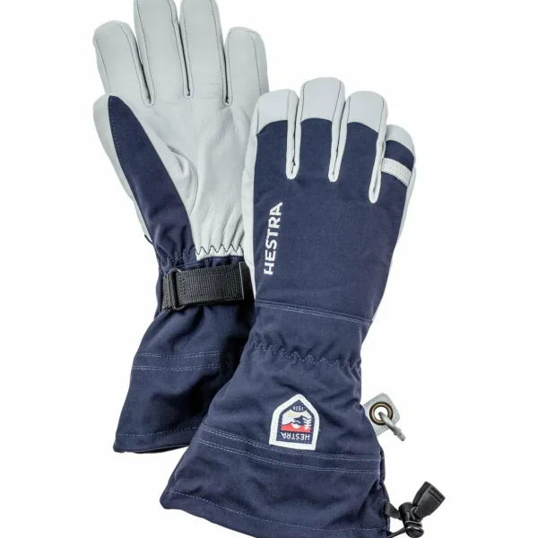 Women Hestra Army Leather Heli Ski 5-Finger Gloves