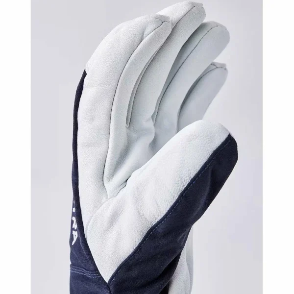 Women Hestra Army Leather Heli Ski 5-Finger Gloves