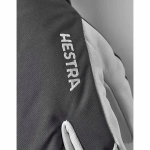 Women Hestra Army Leather Heli Ski 3-Finger Mittens