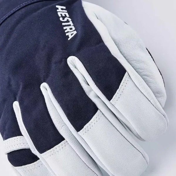 Women Hestra Army Leather Heli Ski 5-Finger Gloves