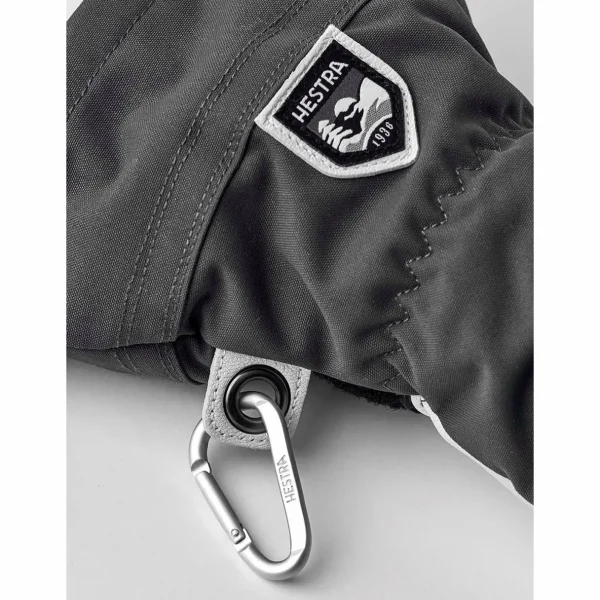 Women Hestra Army Leather Heli Ski 3-Finger Mittens