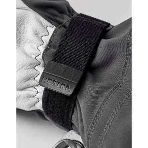 Women Hestra Army Leather Heli Ski 3-Finger Mittens