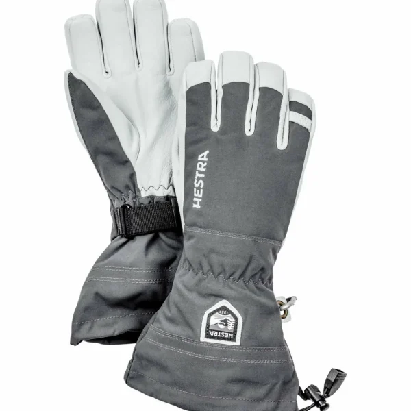 Women Hestra Army Leather Heli Ski 5-Finger Gloves