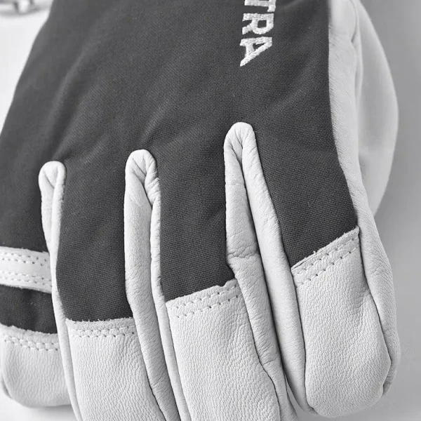 Women Hestra Army Leather Heli Ski 5-Finger Gloves