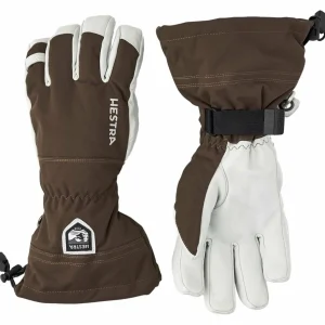 Women Hestra Army Leather Heli Ski 5-Finger Gloves