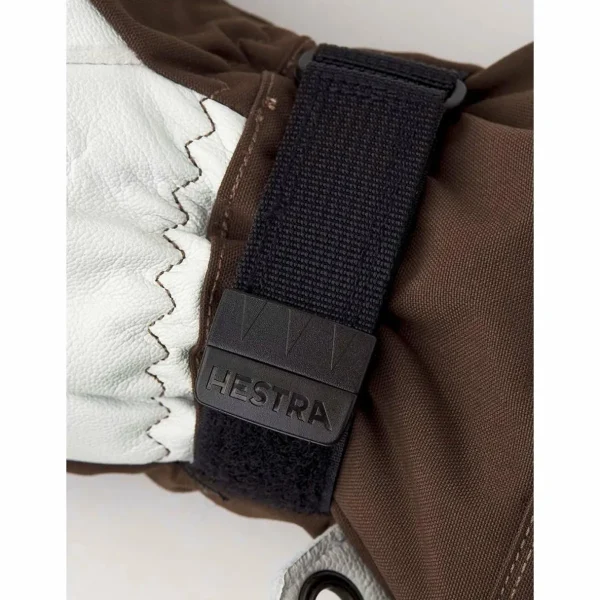 Women Hestra Army Leather Heli Ski 3-Finger Mittens