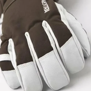 Women Hestra Army Leather Heli Ski 5-Finger Gloves