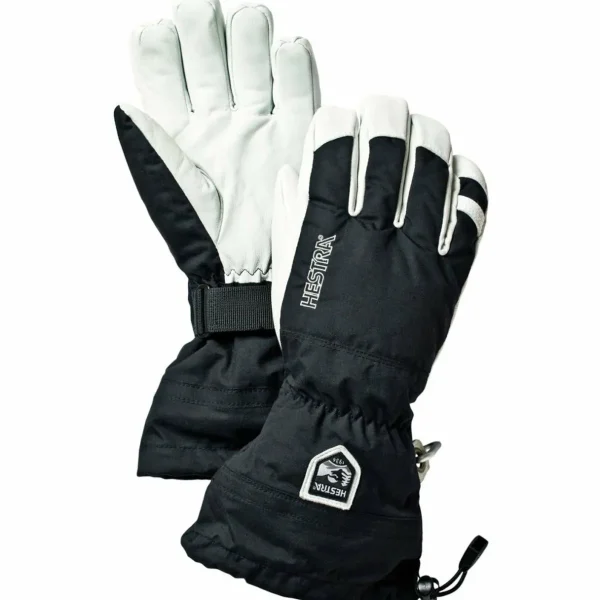 Women Hestra Army Leather Heli Ski 5-Finger Gloves