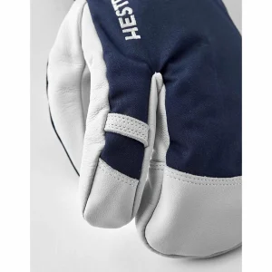 Women Hestra Army Leather Heli Ski 3-Finger Mittens