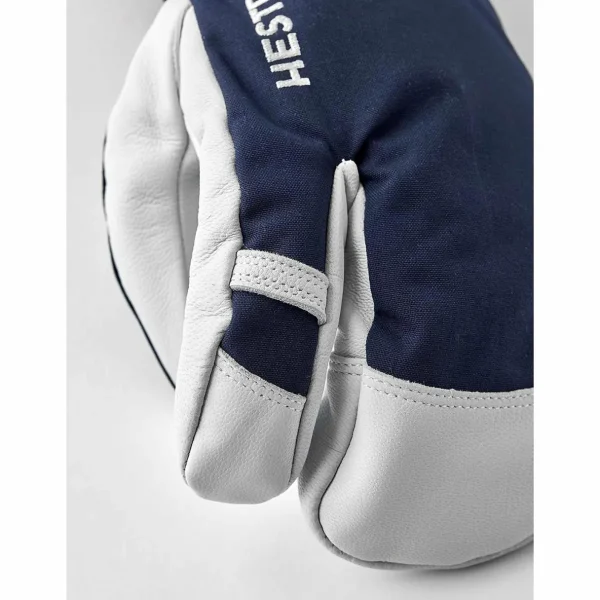 Women Hestra Army Leather Heli Ski 3-Finger Mittens