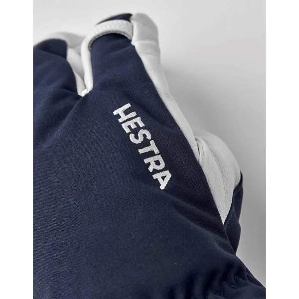Women Hestra Army Leather Heli Ski 3-Finger Mittens