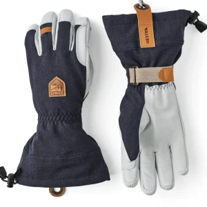 Women Hestra Army Leather Patrol Gauntlet Gloves