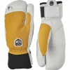 Women Hestra Army Leather Patrol 3-Finger Mittens