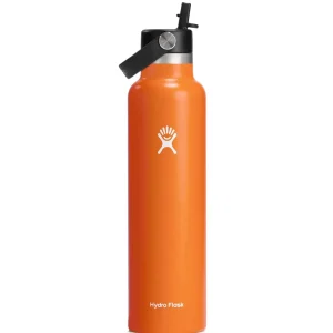 Women Hydro Flask 24oz Standard Mouth Flex Straw Cap Water Bottle