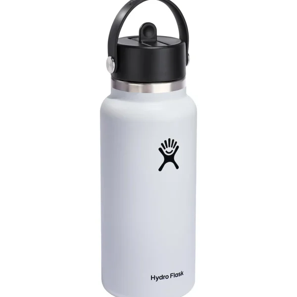 Women Hydro Flask 32oz Wide Mouth Flex Straw Cap Water Bottle