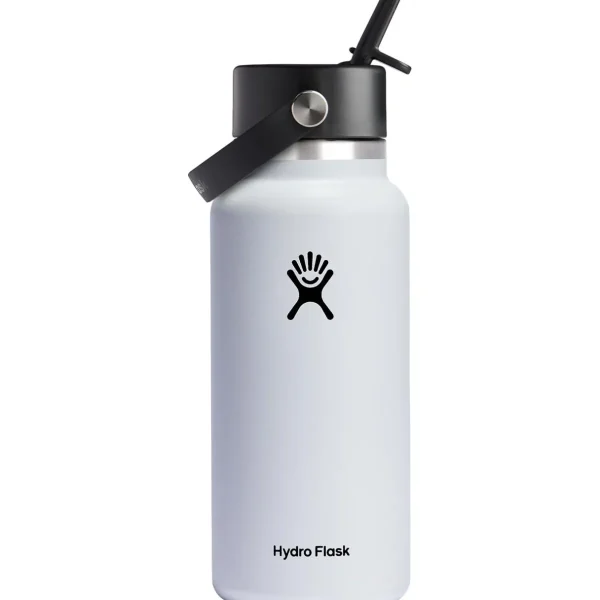 Women Hydro Flask 32oz Wide Mouth Flex Straw Cap Water Bottle