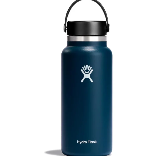 Women Hydro Flask 32oz Wide Mouth Flex Straw Cap Water Bottle
