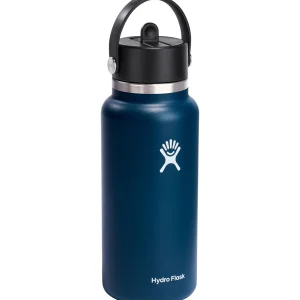 Women Hydro Flask 32oz Wide Mouth Flex Straw Cap Water Bottle