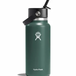 Women Hydro Flask 32oz Wide Mouth Flex Straw Cap Water Bottle