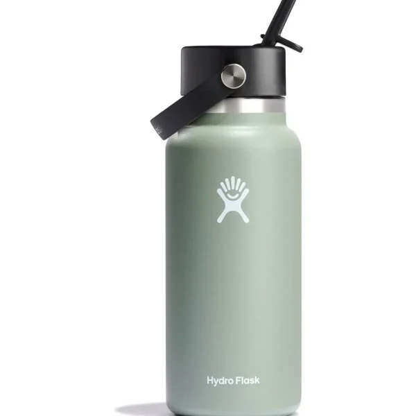 Women Hydro Flask 32oz Wide Mouth Flex Straw Cap Water Bottle