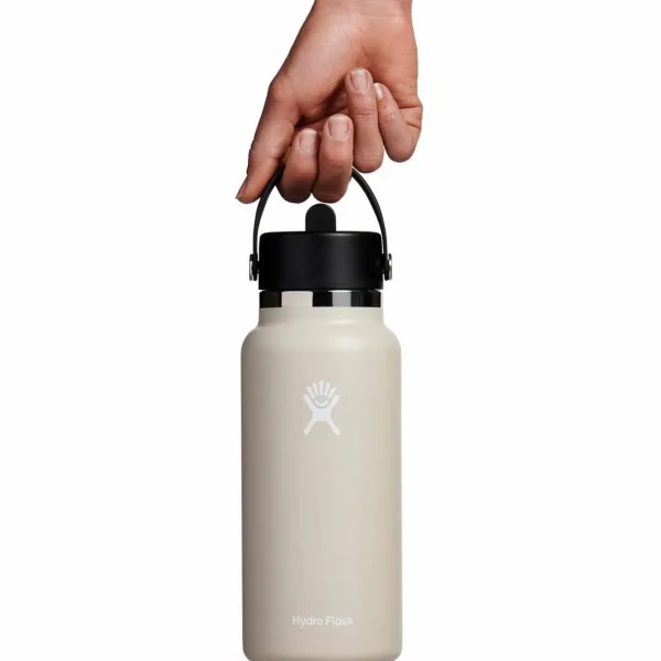 Women Hydro Flask 32oz Wide Mouth Flex Straw Cap Water Bottle