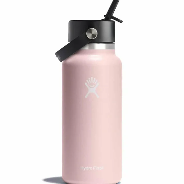 Women Hydro Flask 32oz Wide Mouth Flex Straw Cap Water Bottle